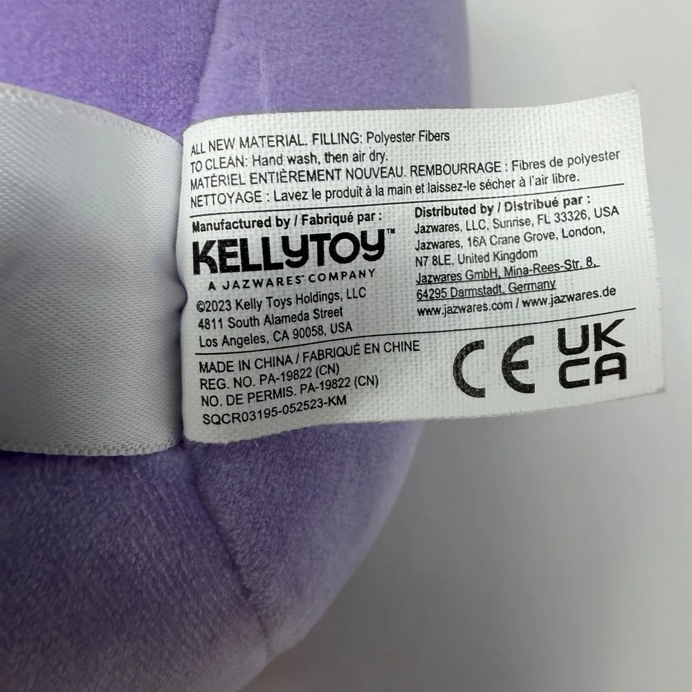 Squishmallows Delilah Purple Hippo Pegasus 8 Inch Plush Stuffed Animal Toy 8